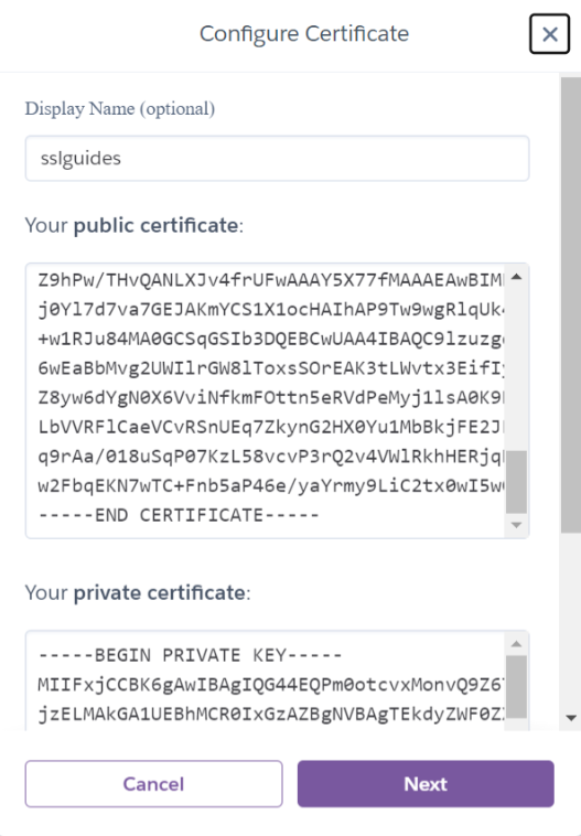 Heroku enter ssl details