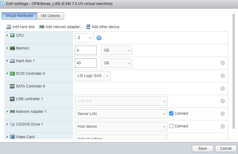 opnsense edit settings