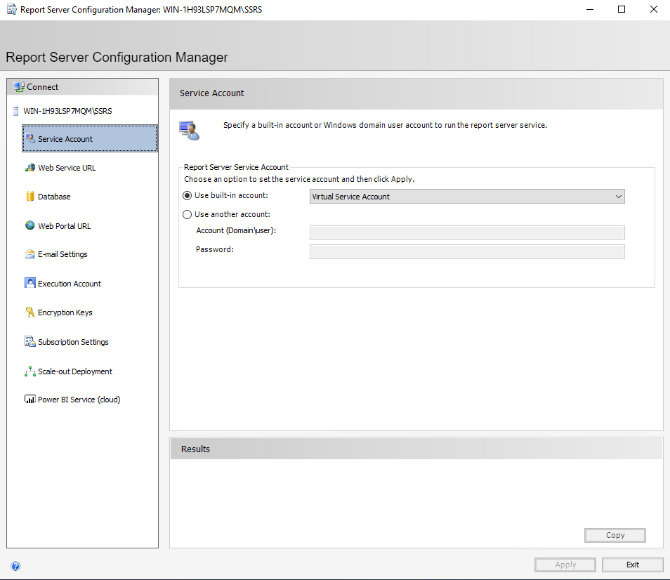 Configure Microsoft SSRS