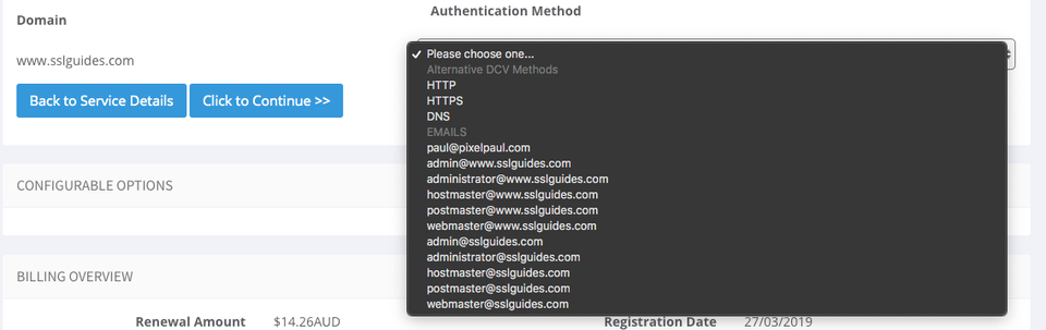 SSL Validate Domain