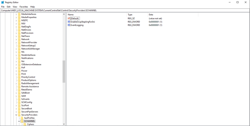 IIS OCSP Stapling Config