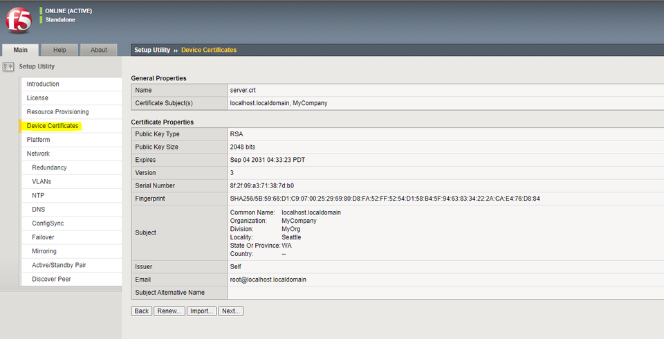 F5 BigIp Configure SSL