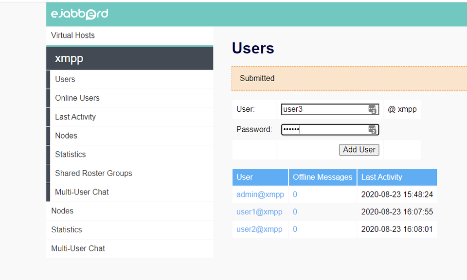 Ejabberd XMPP